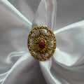 Roze Round Twister | Ring