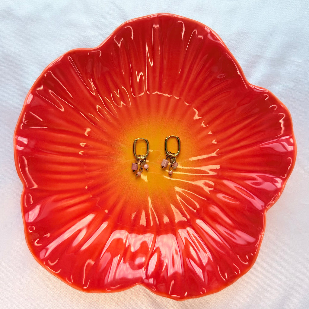Roze Disc | Oorbellen