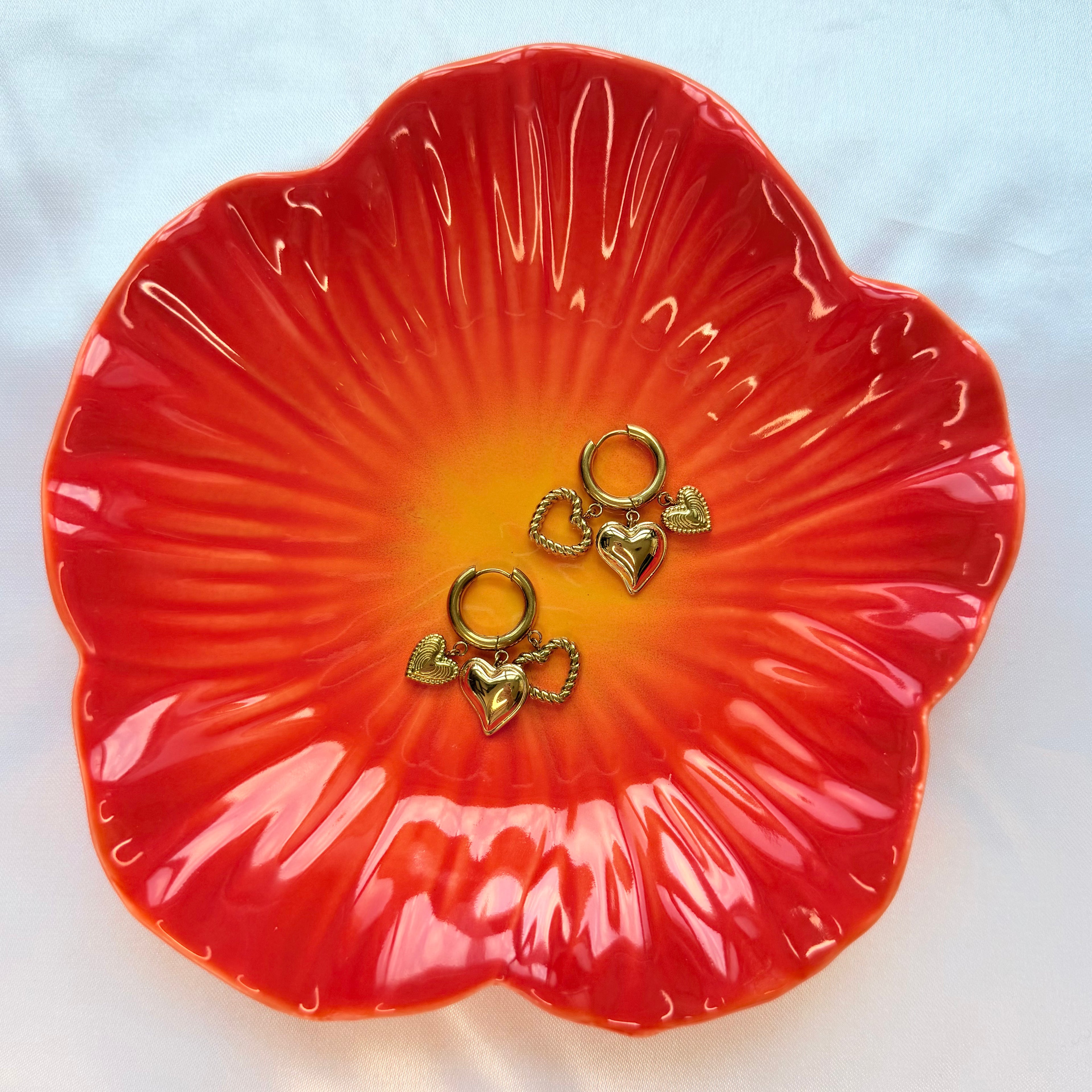 Three Hearts | Oorbellen