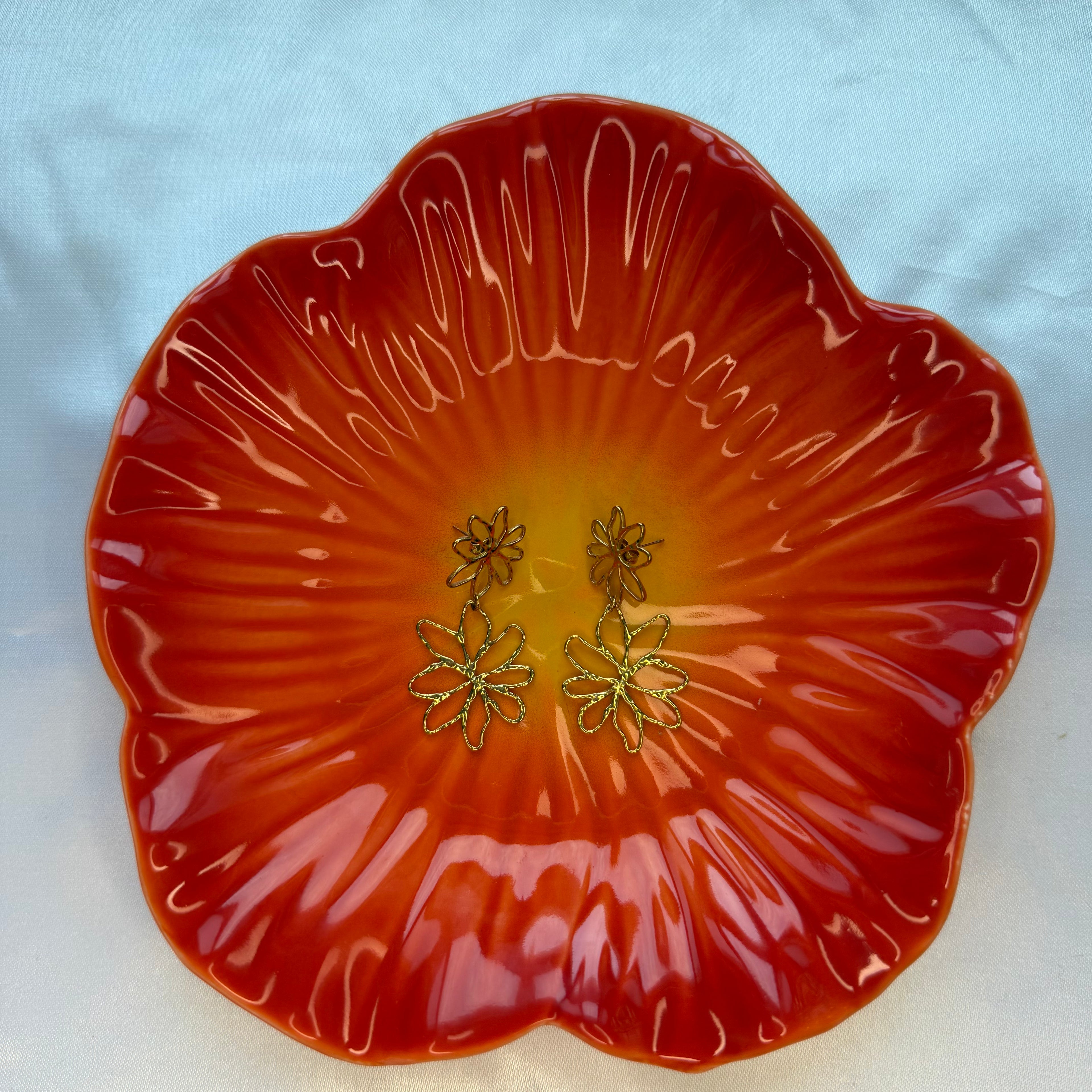 Double Flower | Oorbellen