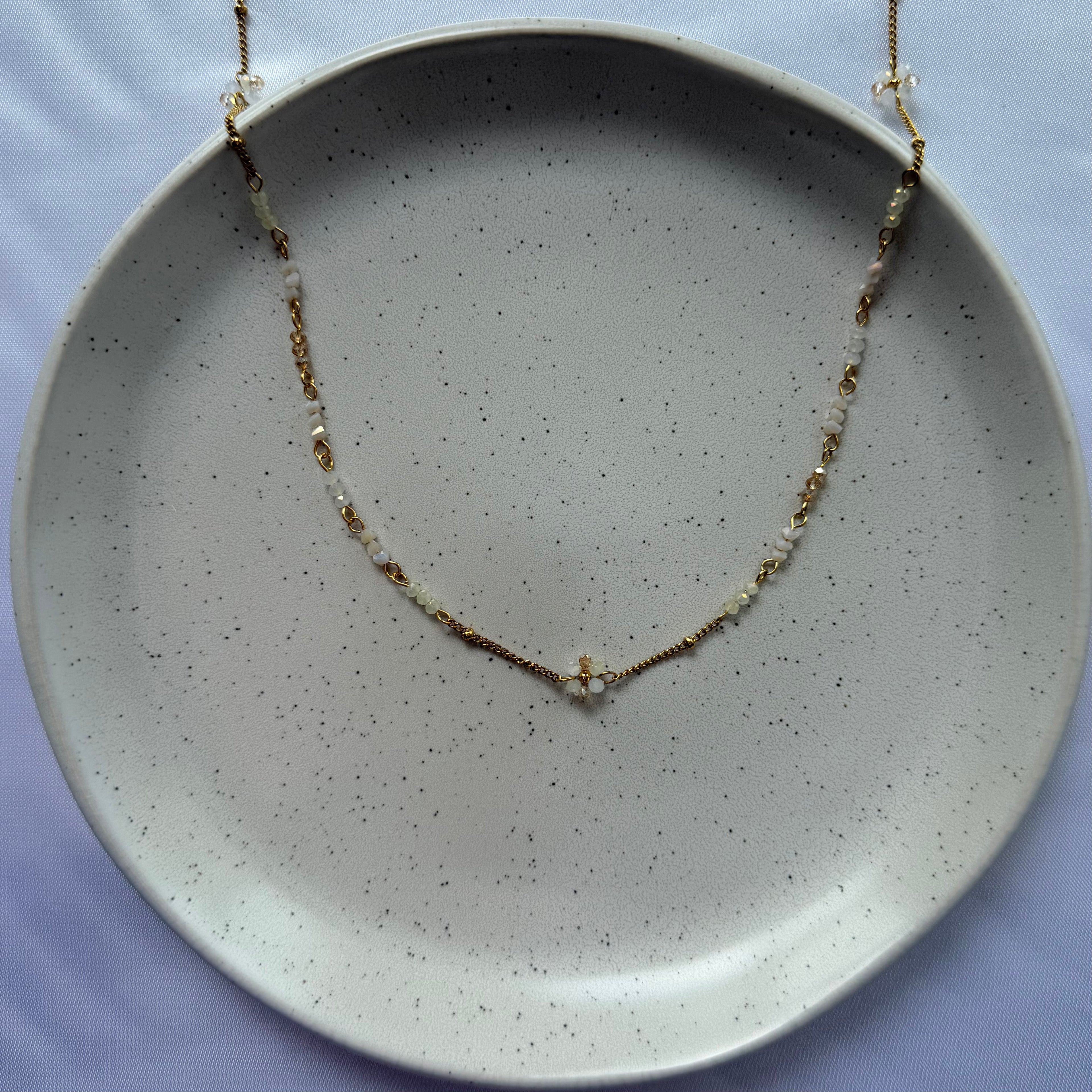 Witte Flower | Lange Ketting