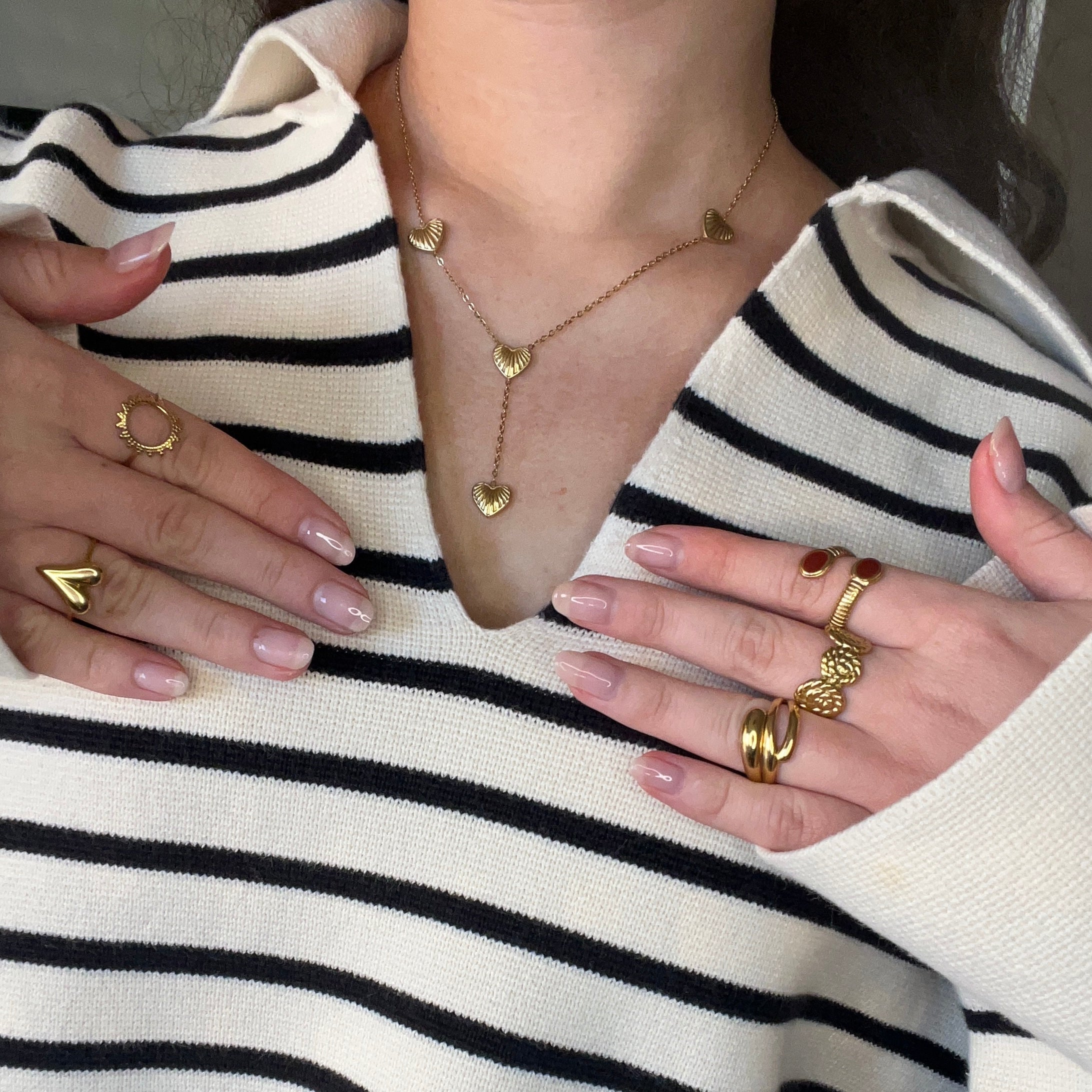 Three Drop Heart | Ketting