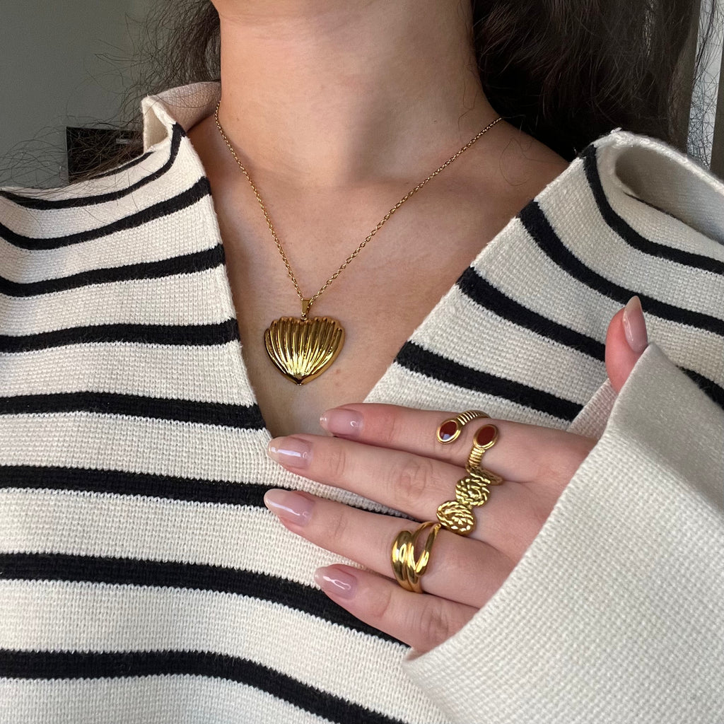 Statement Stripes Heart | Ketting