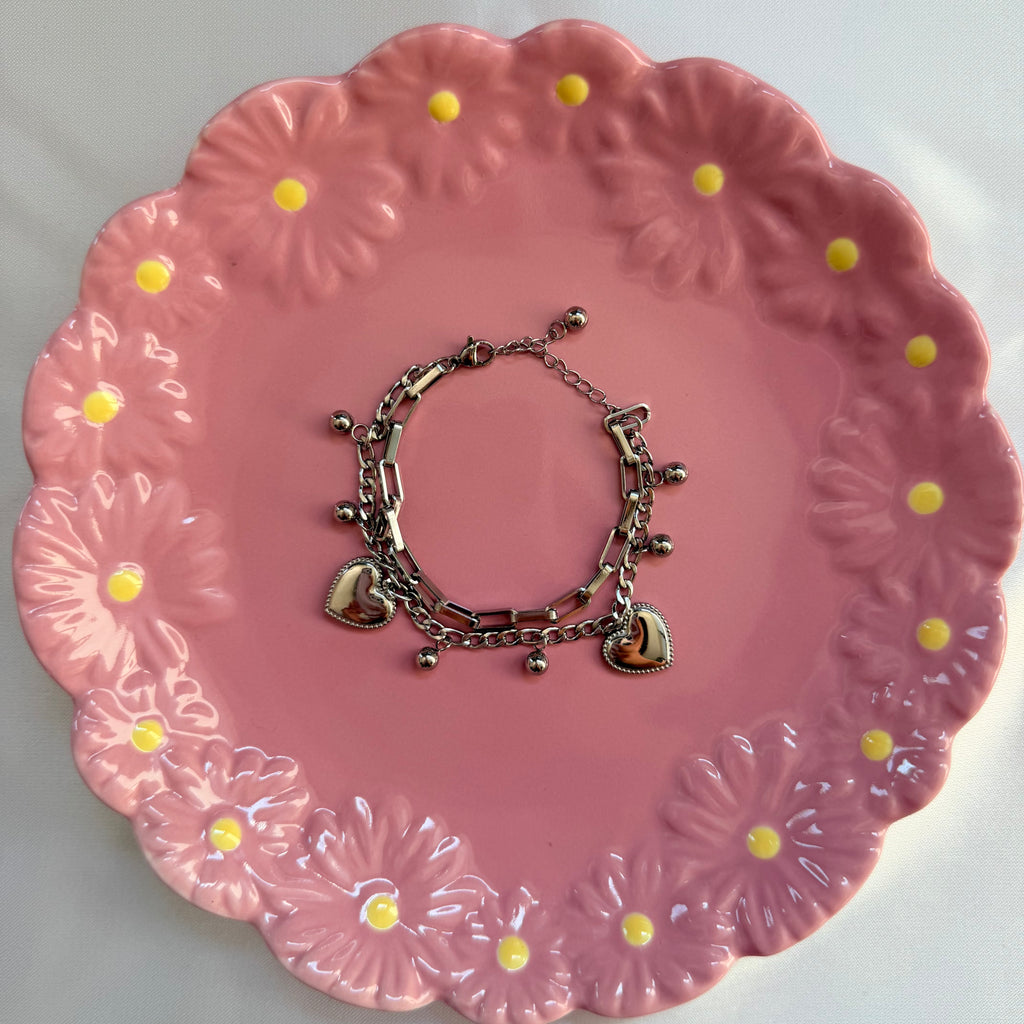 Chunky Double Heart | Armband