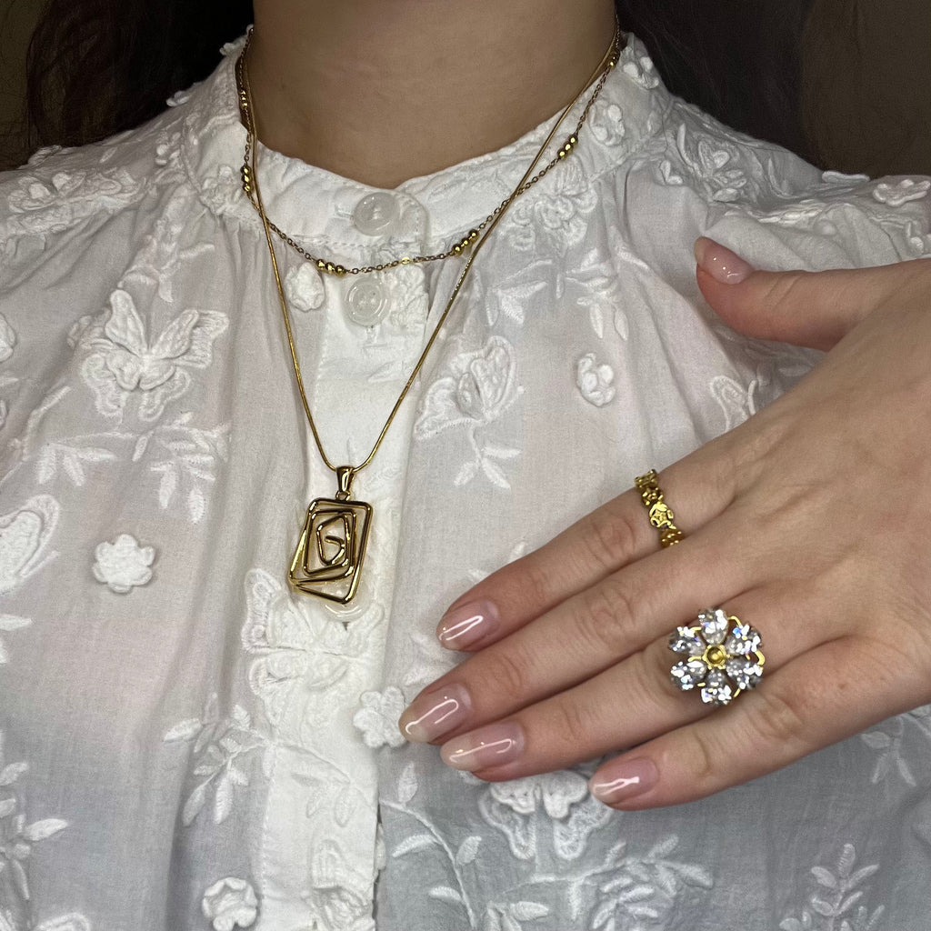 Vierkante Swirl | Ketting