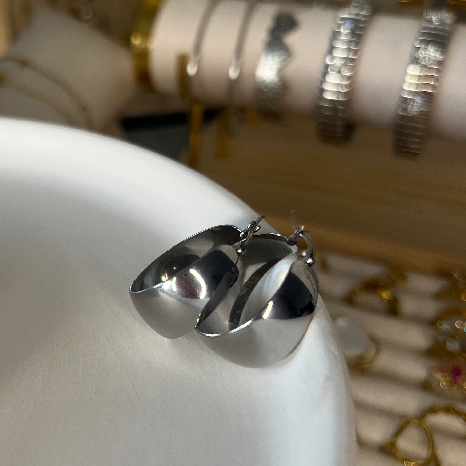 Small Honey Hoops | Oorbellen